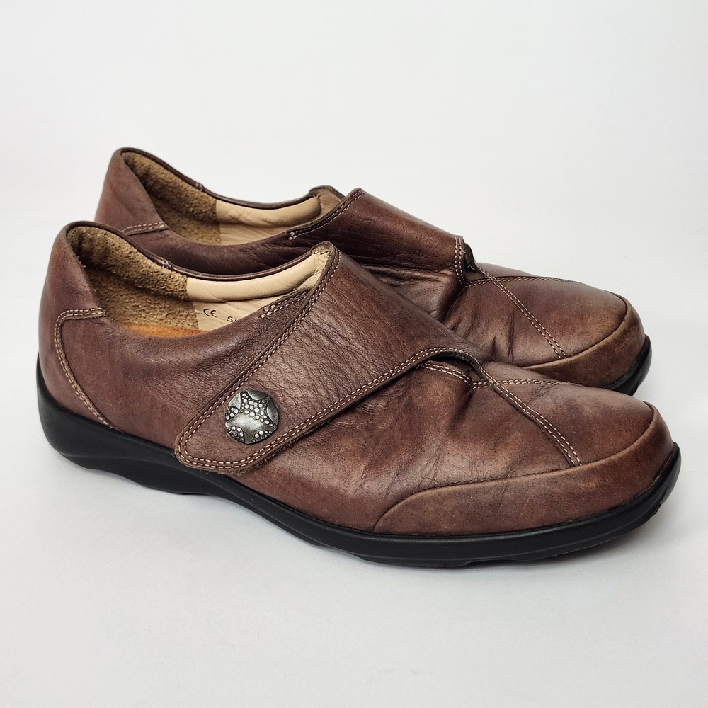 Finn Comfort Galway Shoes Womens US 8 8.5 Brown Leather Mary Jane Walking Loafer